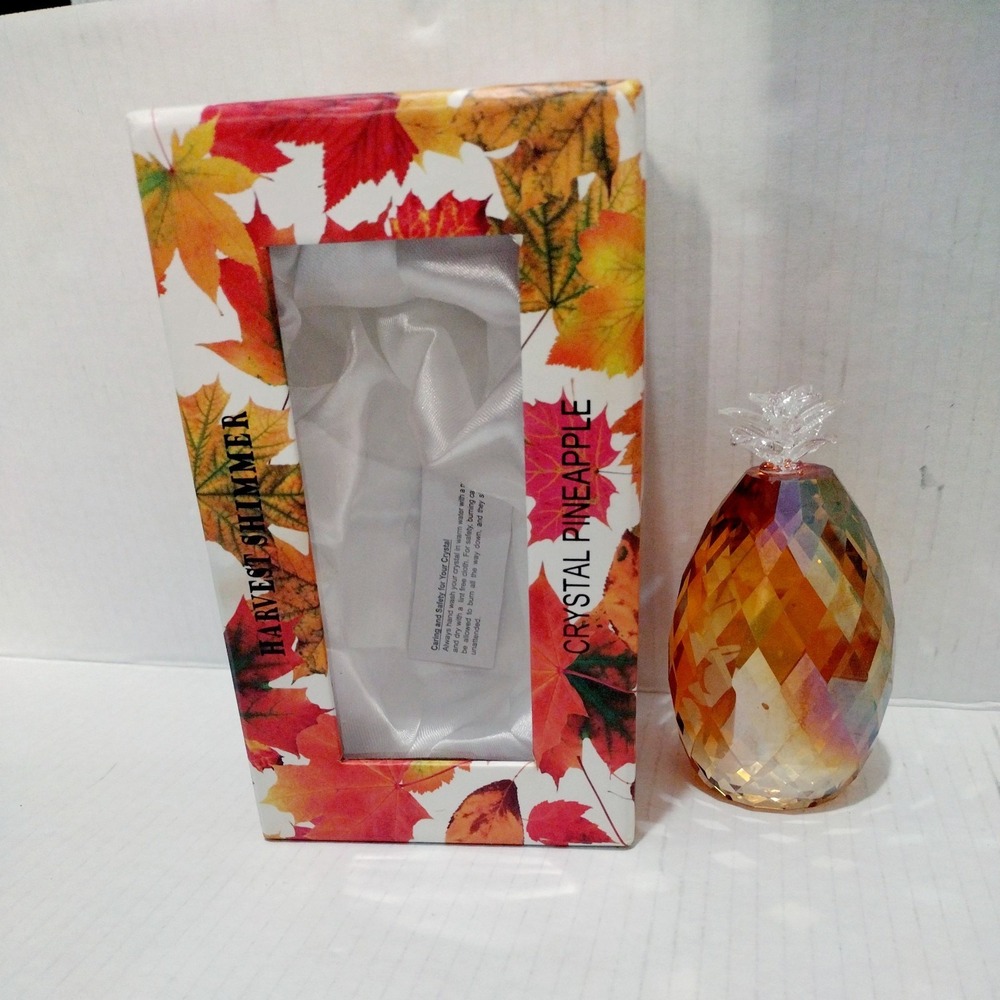 Crystal Pineapple Harvest Shimmer Simon Designs Paperweight Desk Decoration